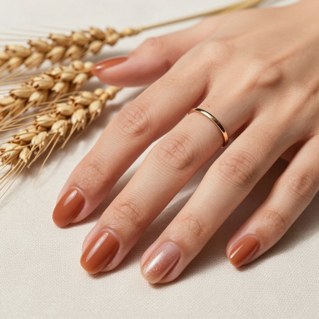 Cinnamon Spice Oval Nails
