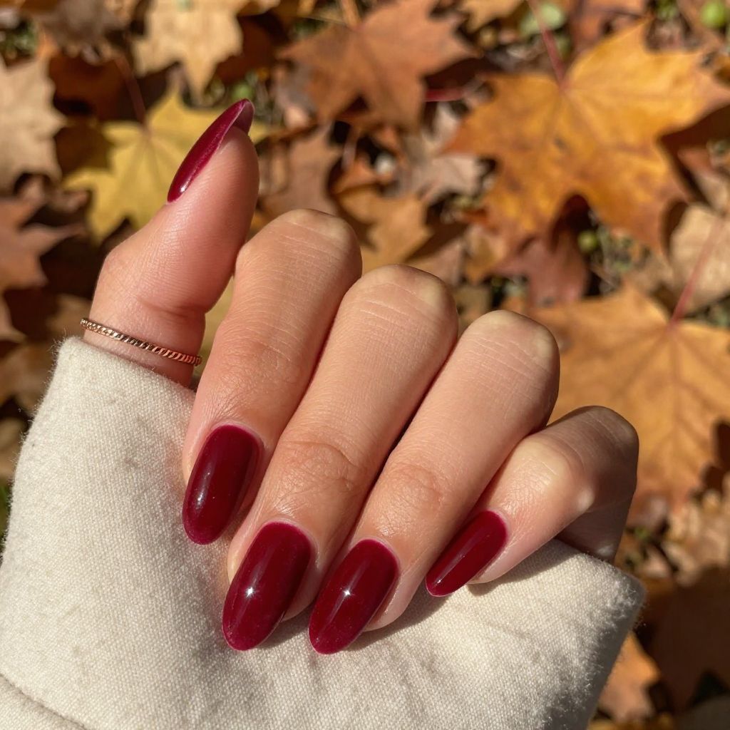 Wine Red with Velvet Texture