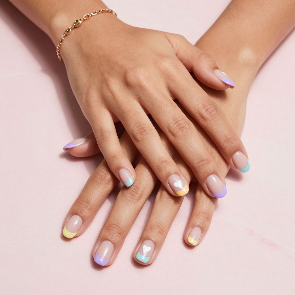 Pastel Rainbow Tips