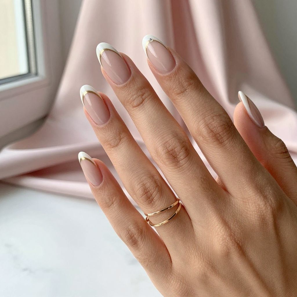 Double French Tip Nails