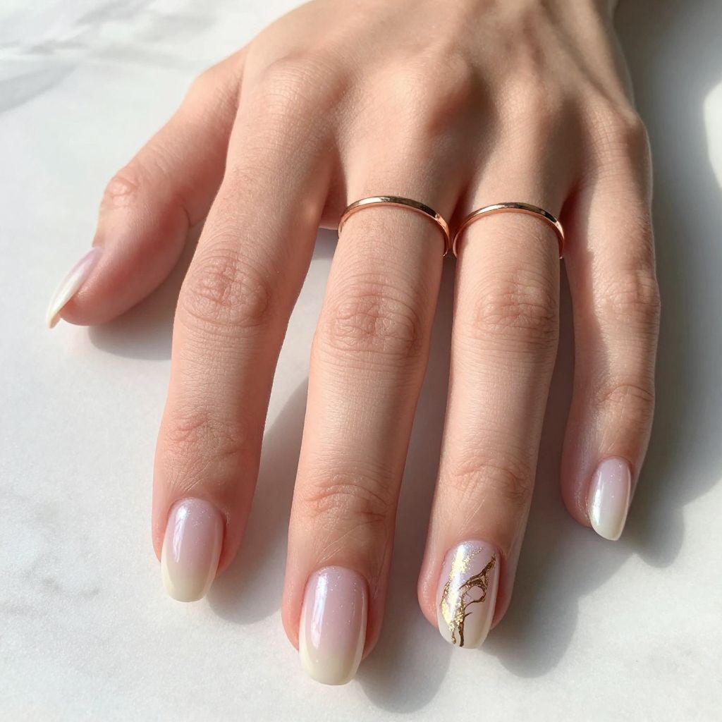 Milky Quartz Coffin Nails