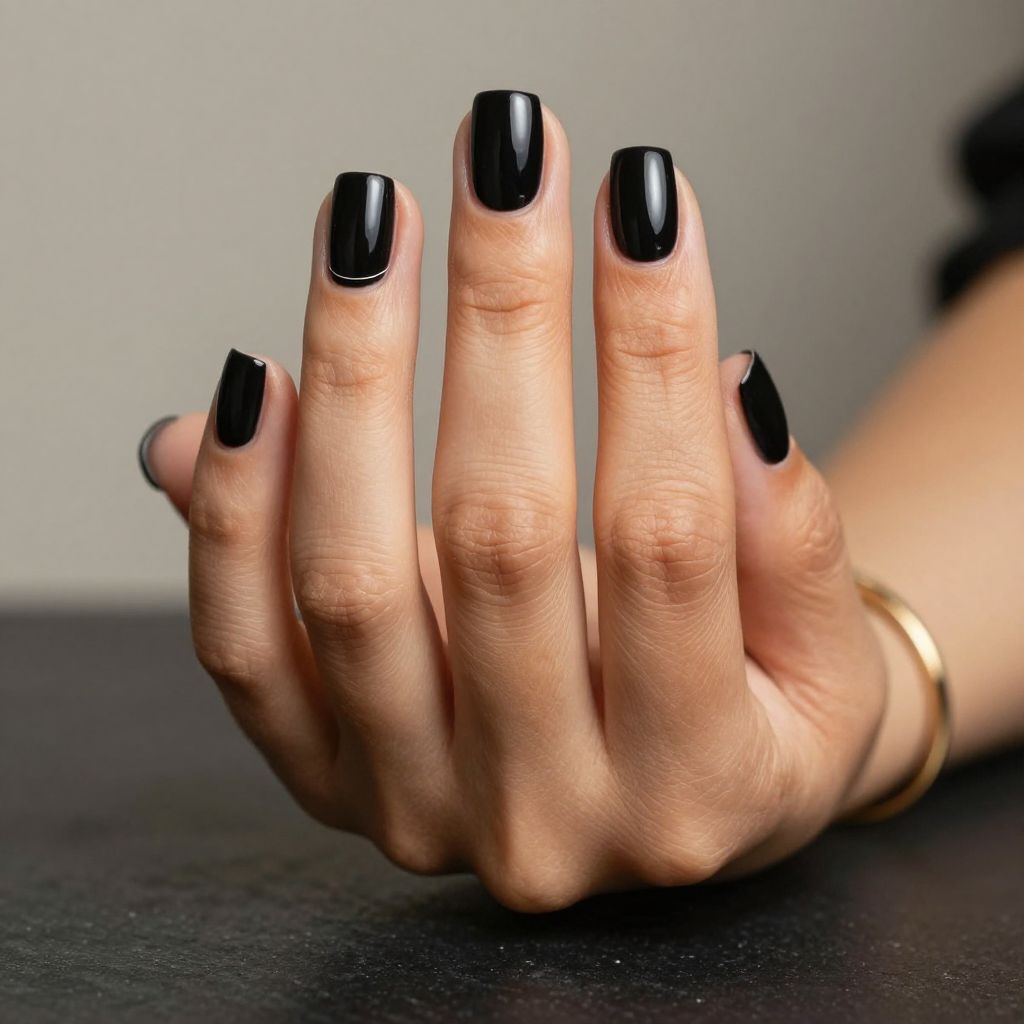 Black Square Nails