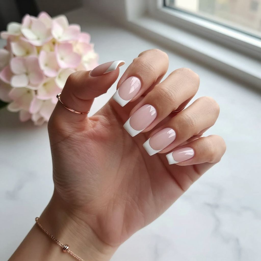 French Tip Square Nails