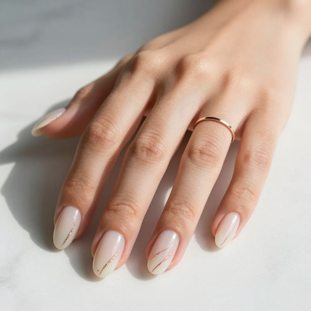 Milky Quartz Coffin Nails