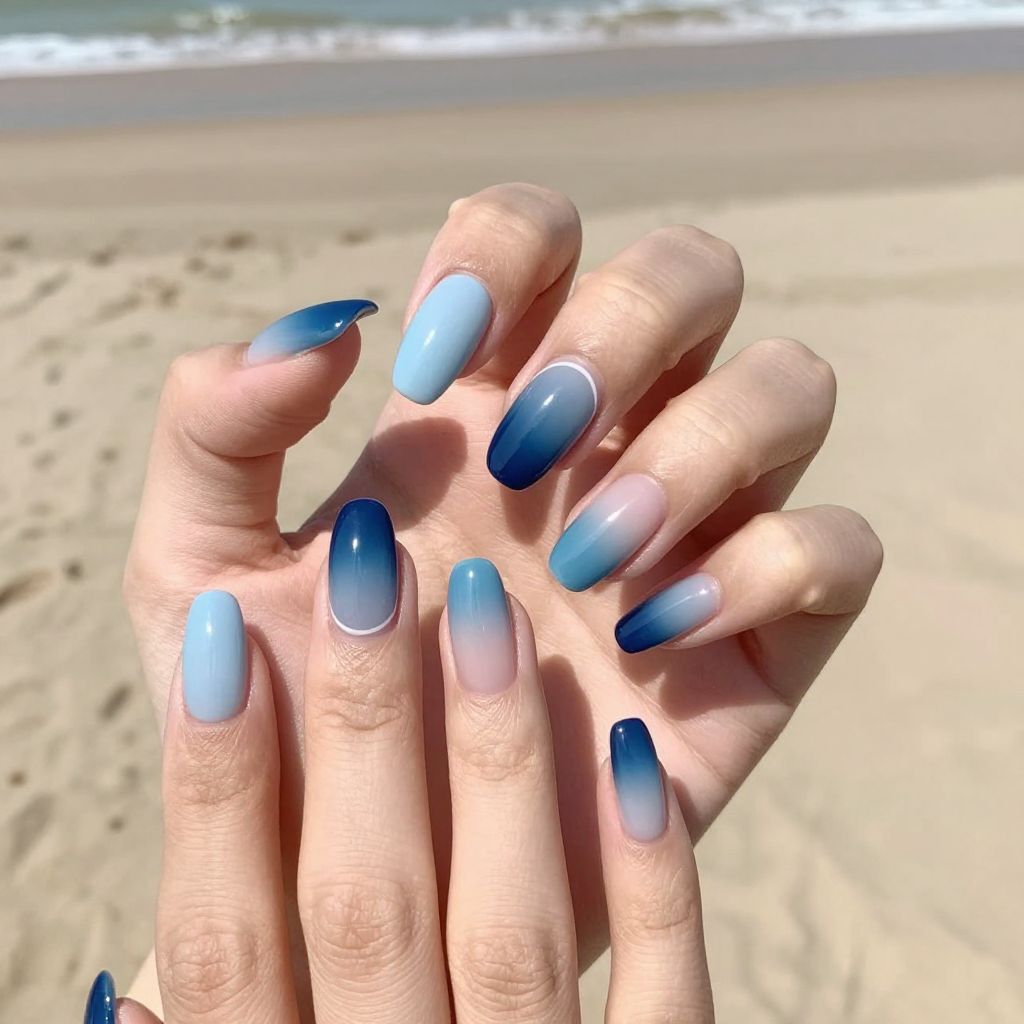 Blue nail idea 1