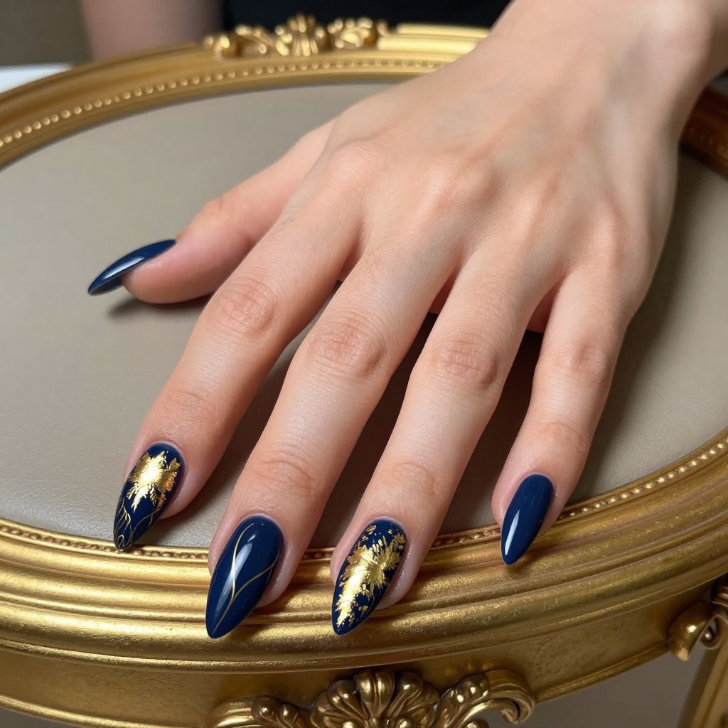 Blue nail idea 13