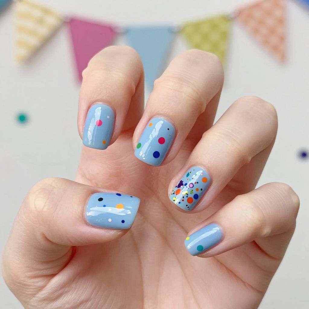 Blue nail idea 14