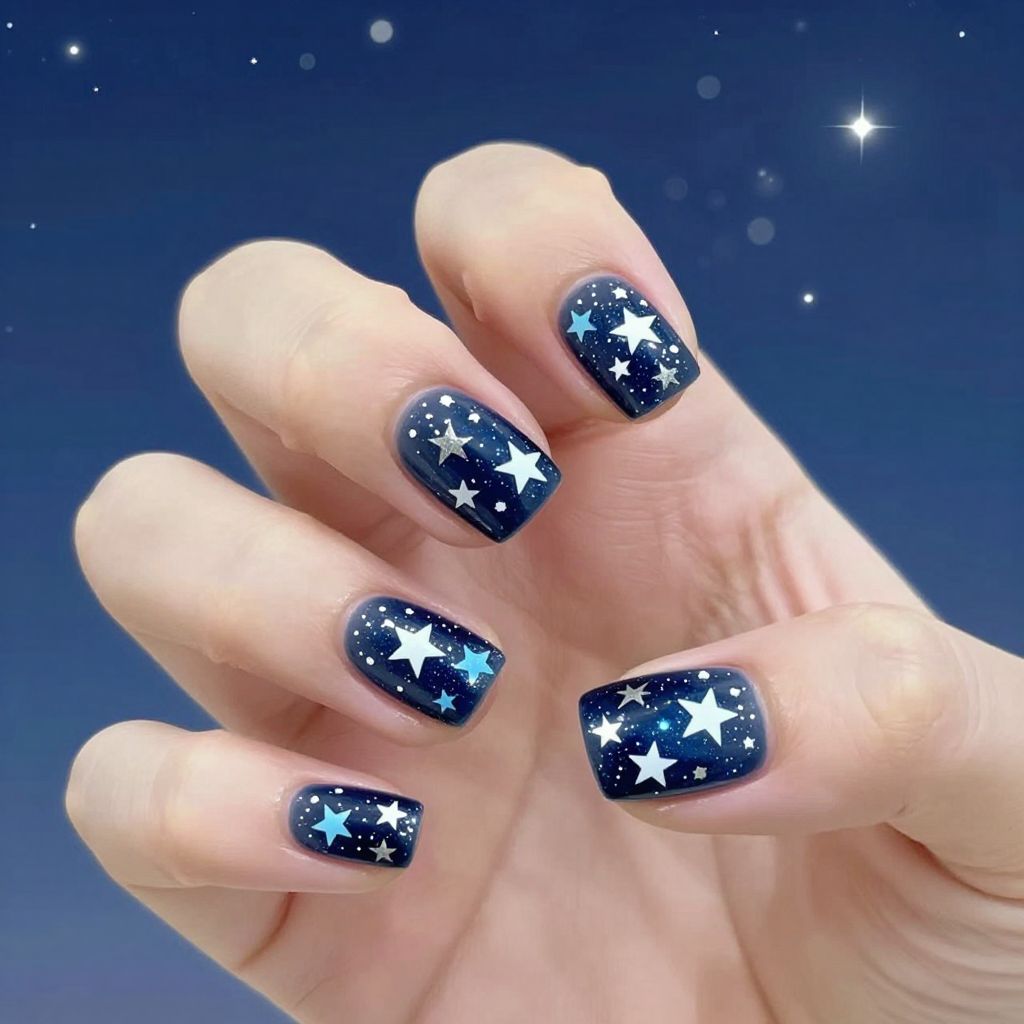 Blue nail idea 5