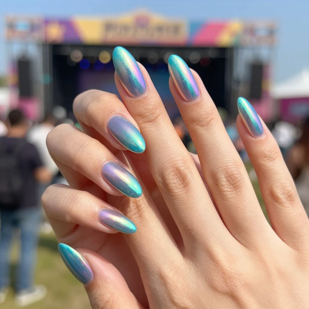 Blue nail idea 6