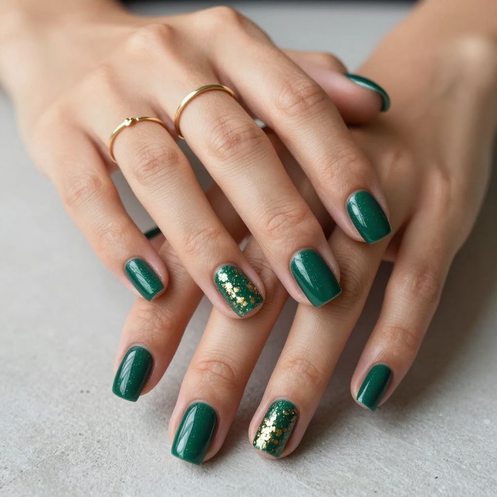 Emerald Green with Subtle Sparkle