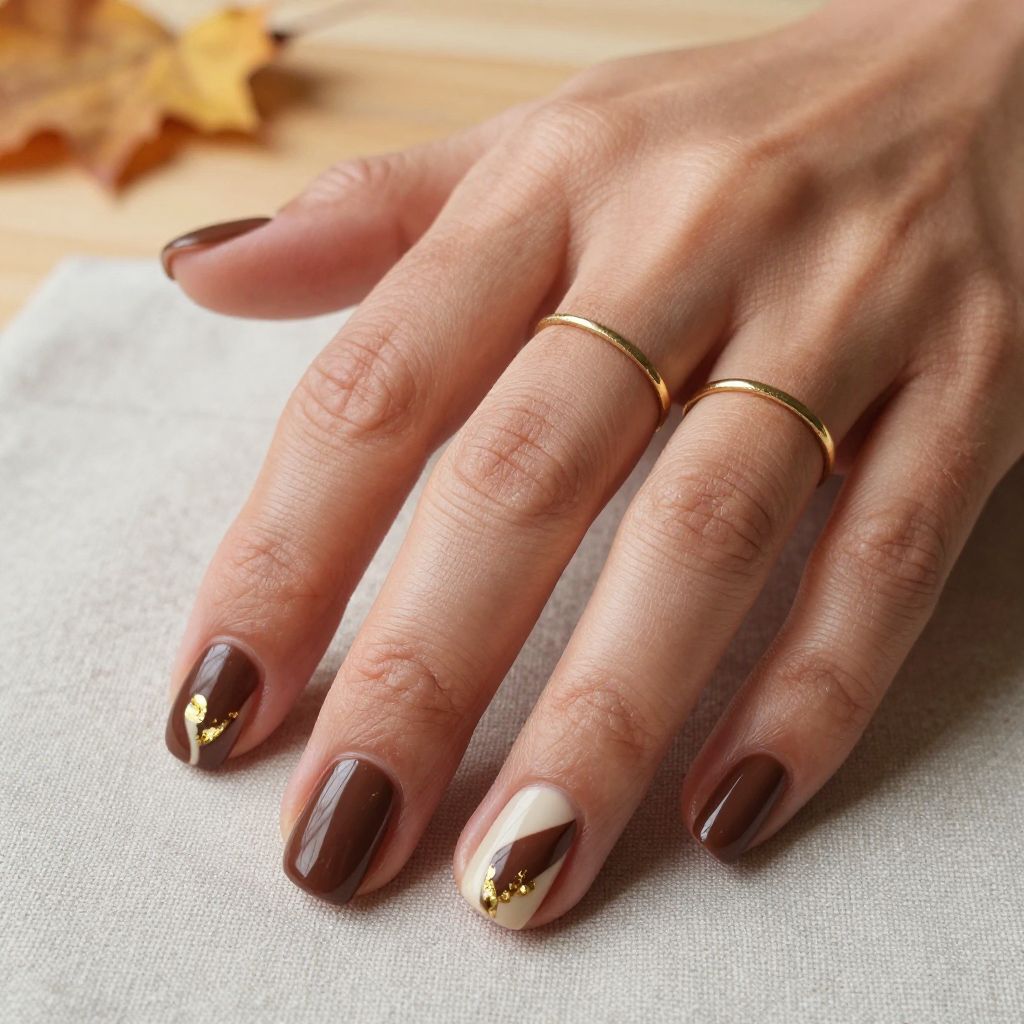 Chocolate Brown with Cream Swirls