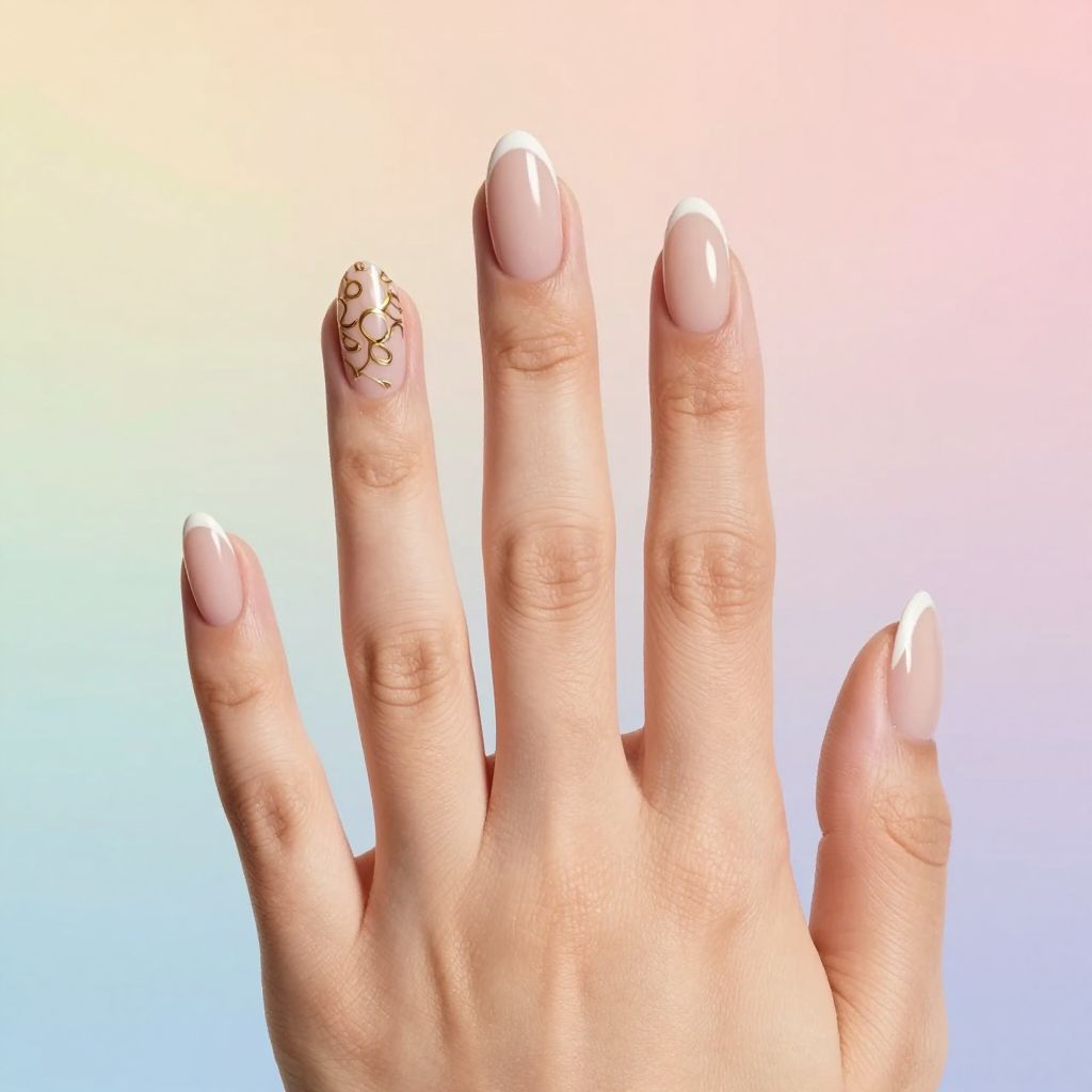 French manicure nail idea 15