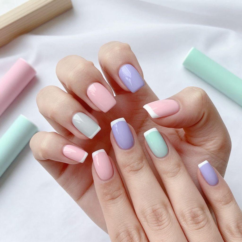 French tip nail idea 6
