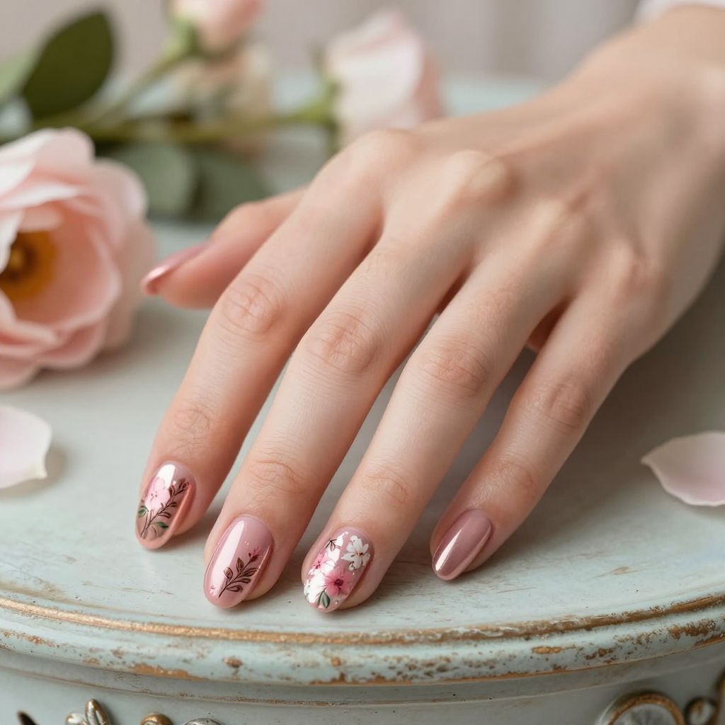 Pink nails idea 10