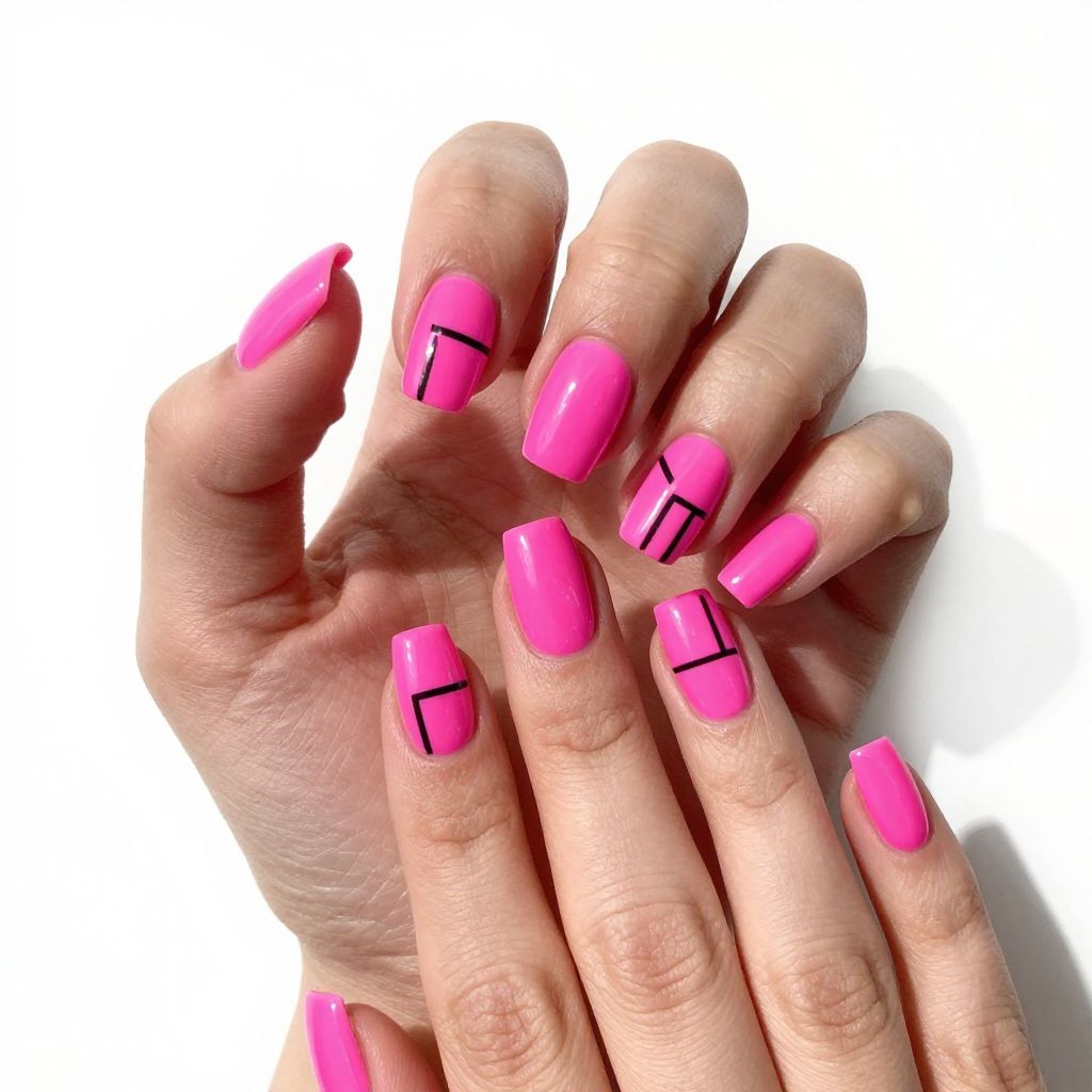Pink nails idea 9