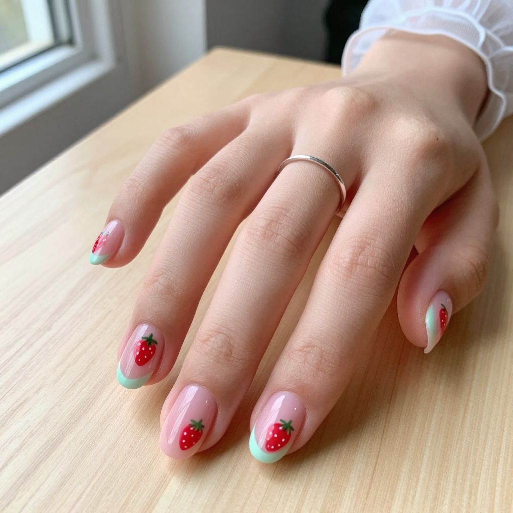 Strawberry Gloss Nails
