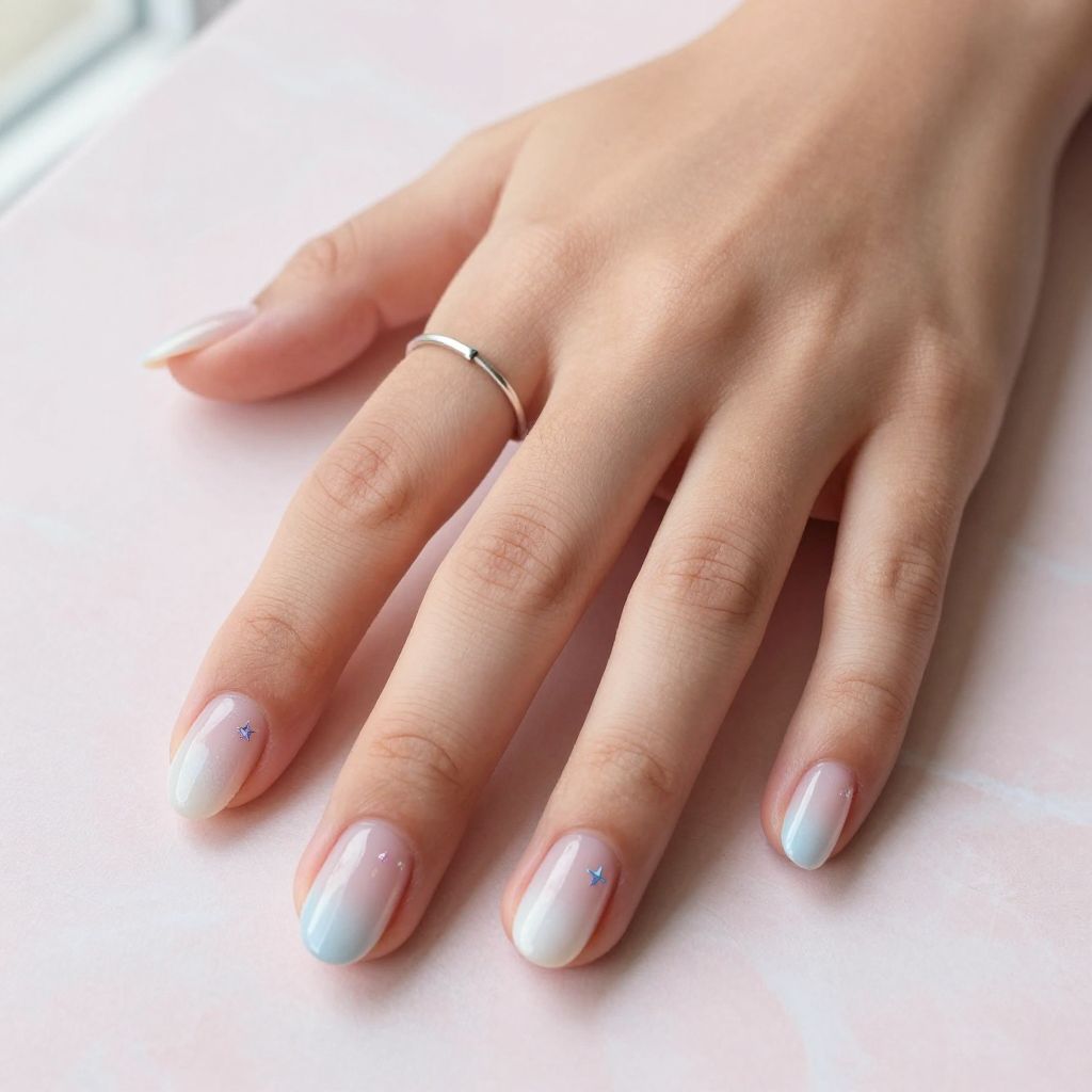 Cloudy Ombré Tips
