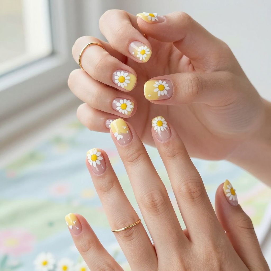 Daisy Garden Nails