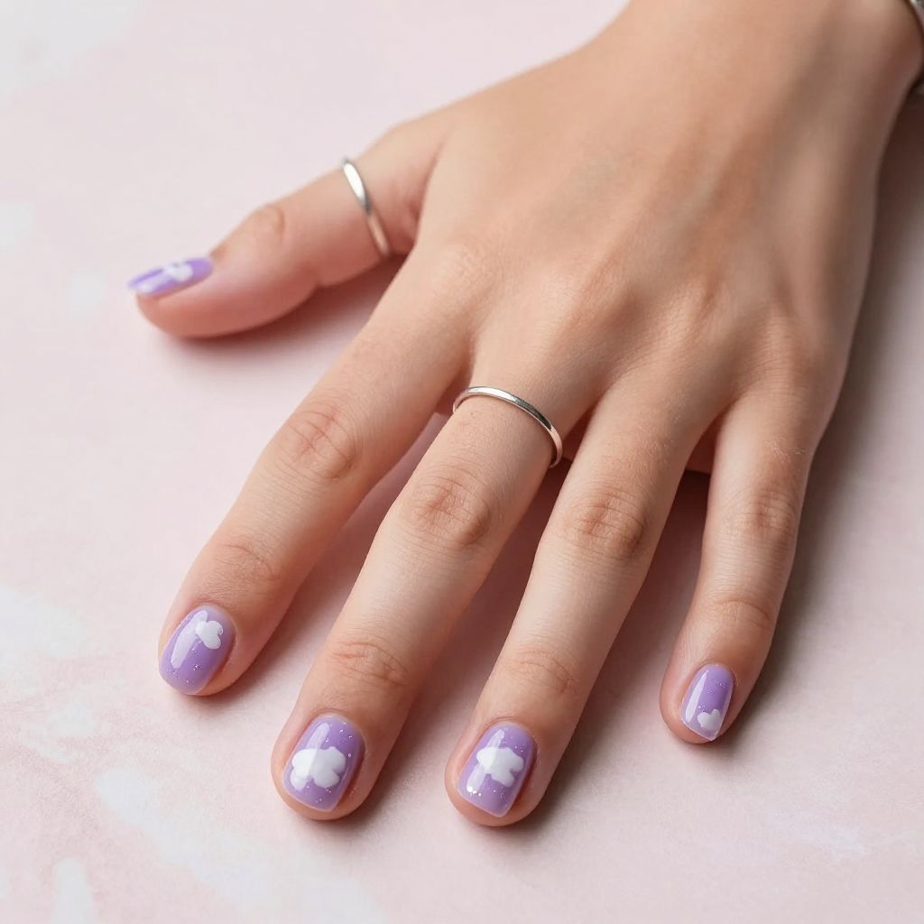 Lavender Cloud Nails