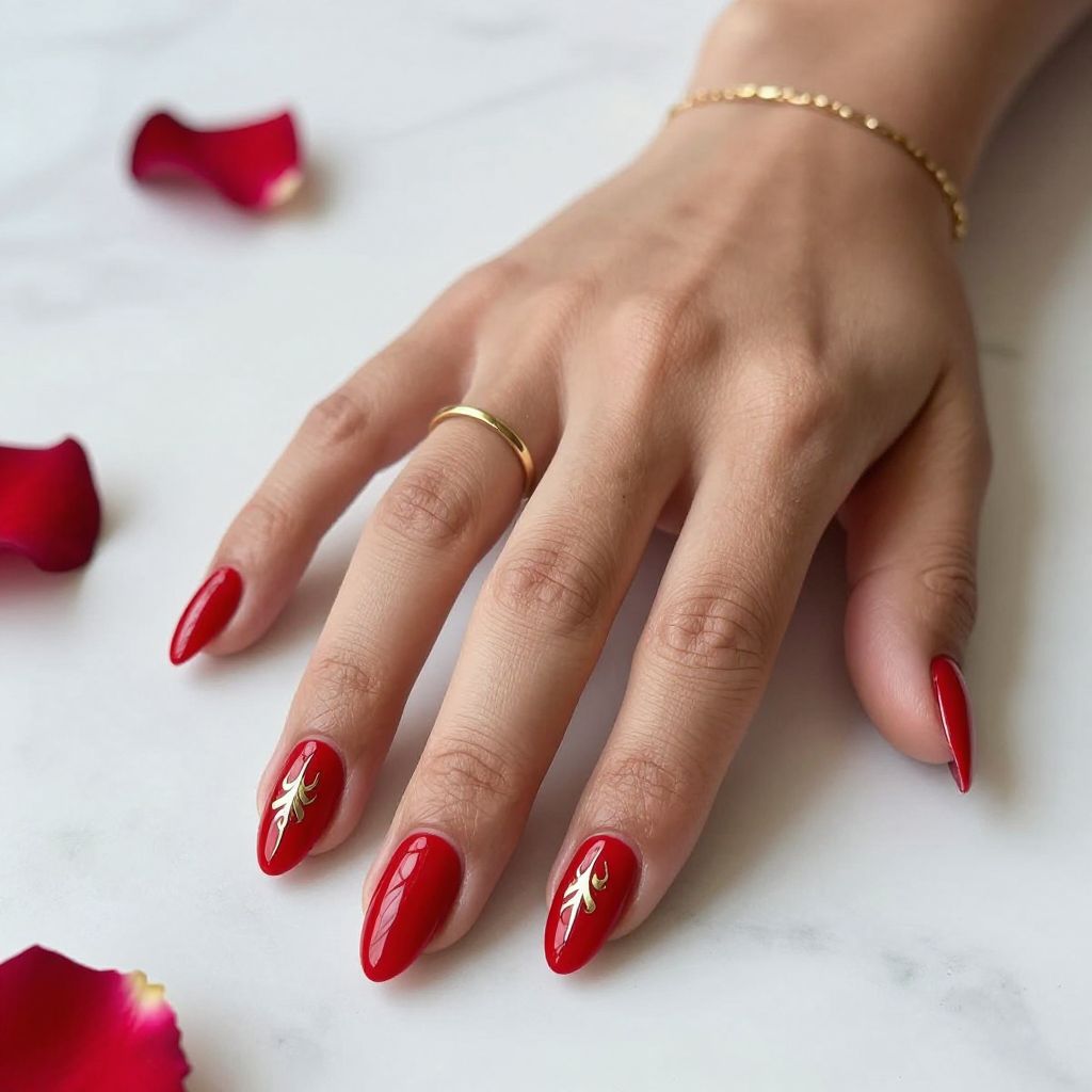 Classic Red With Gold Flames