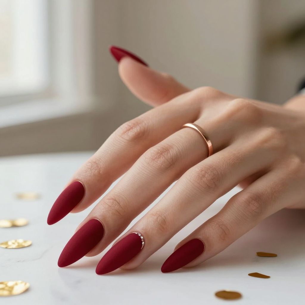 Milky White Nails With Gold Foil