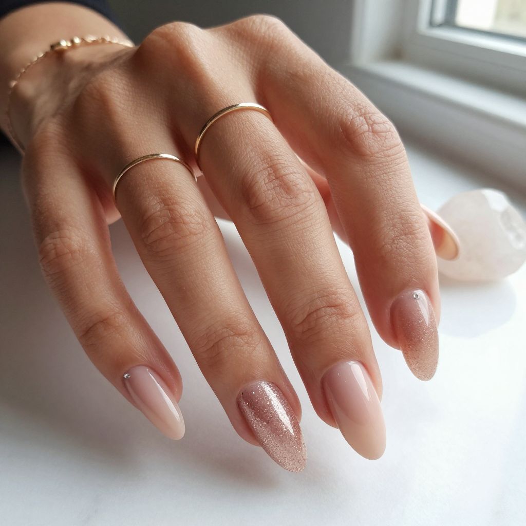 Rose Gold Glitter Ombre