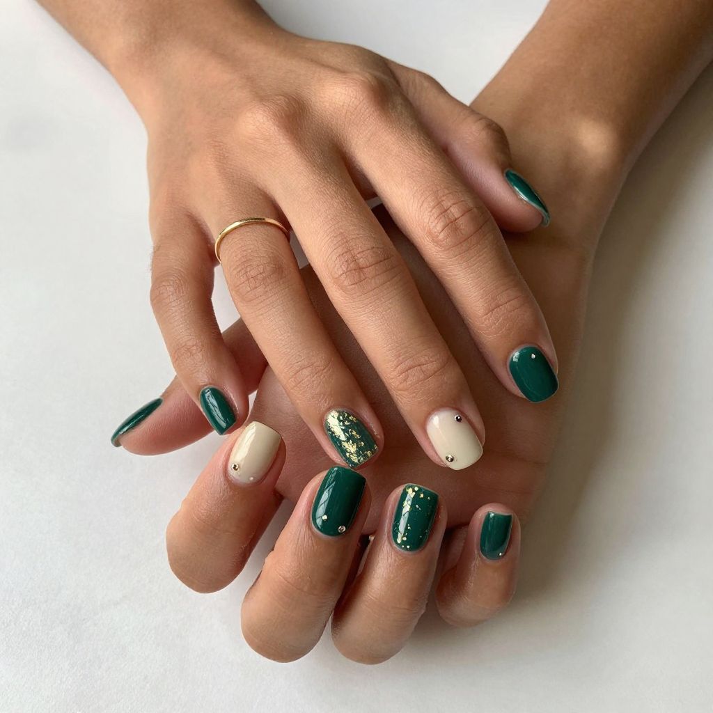 Emerald Green Short Squares