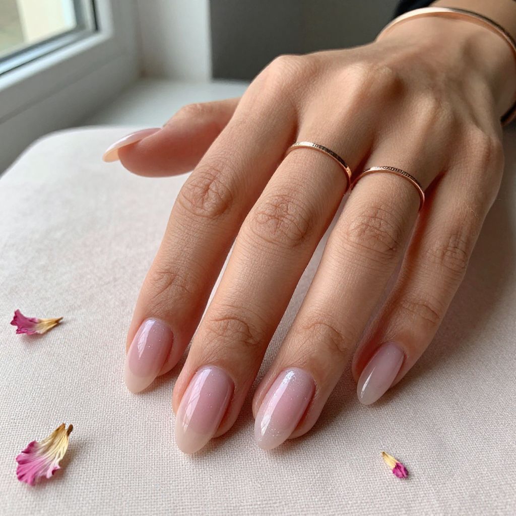 Pink aura nails