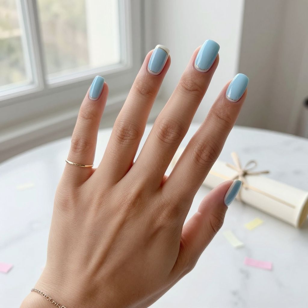 Soft Baby Blue with White Tips
