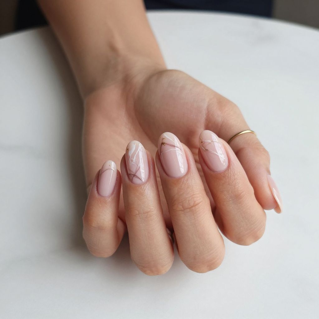 Blush Pink Marble Swirl