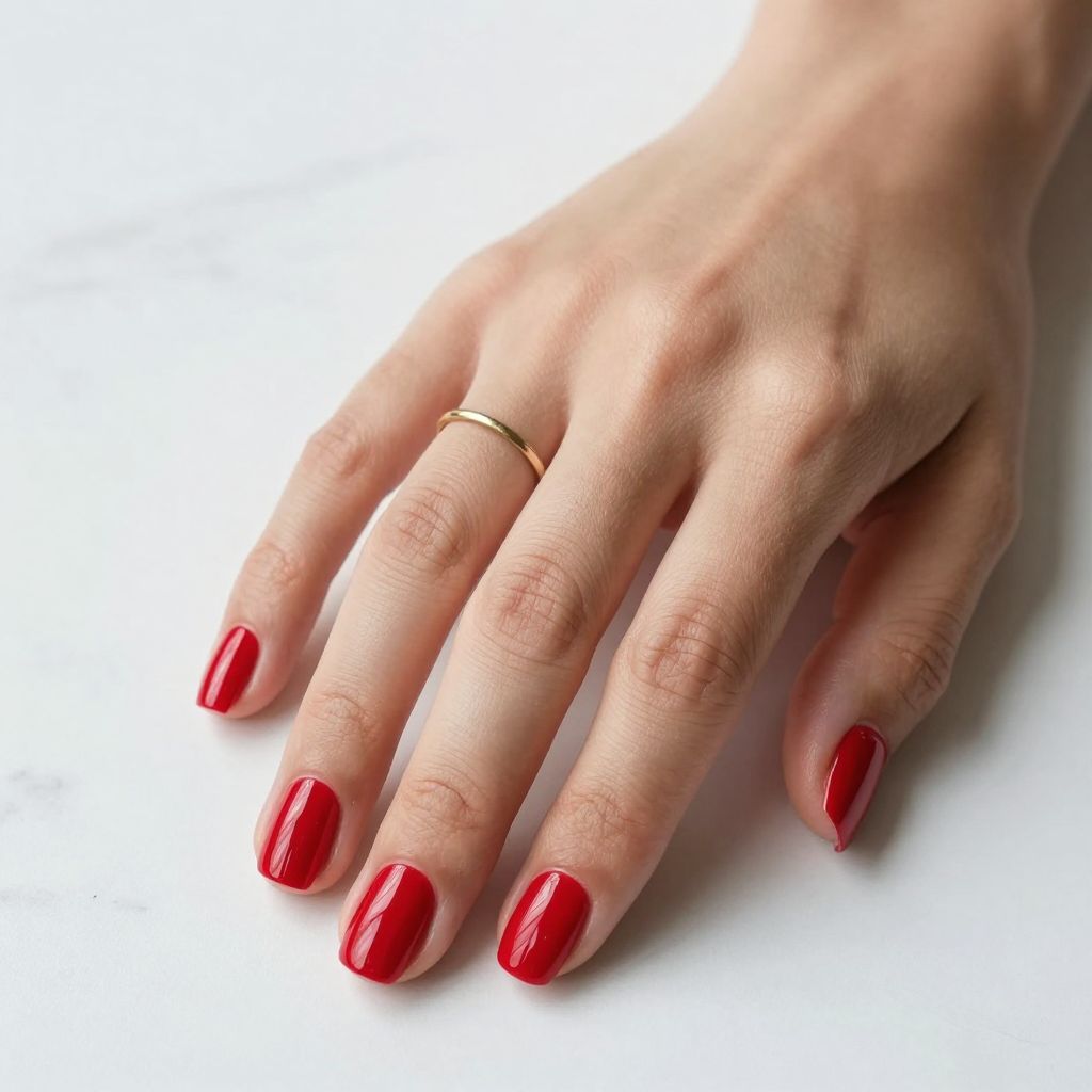 Classic Red Gel Manicure