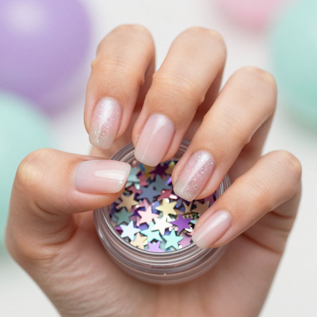 Magic unicorn dust nails for kids