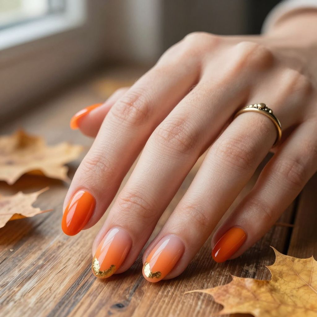 Burnt Orange Ombre Gradient