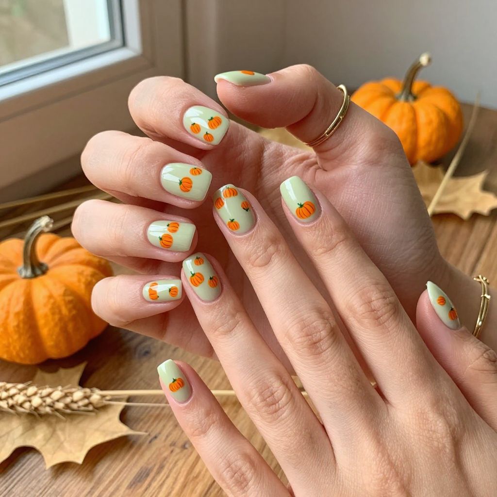Pumpkin Patch Nail Art