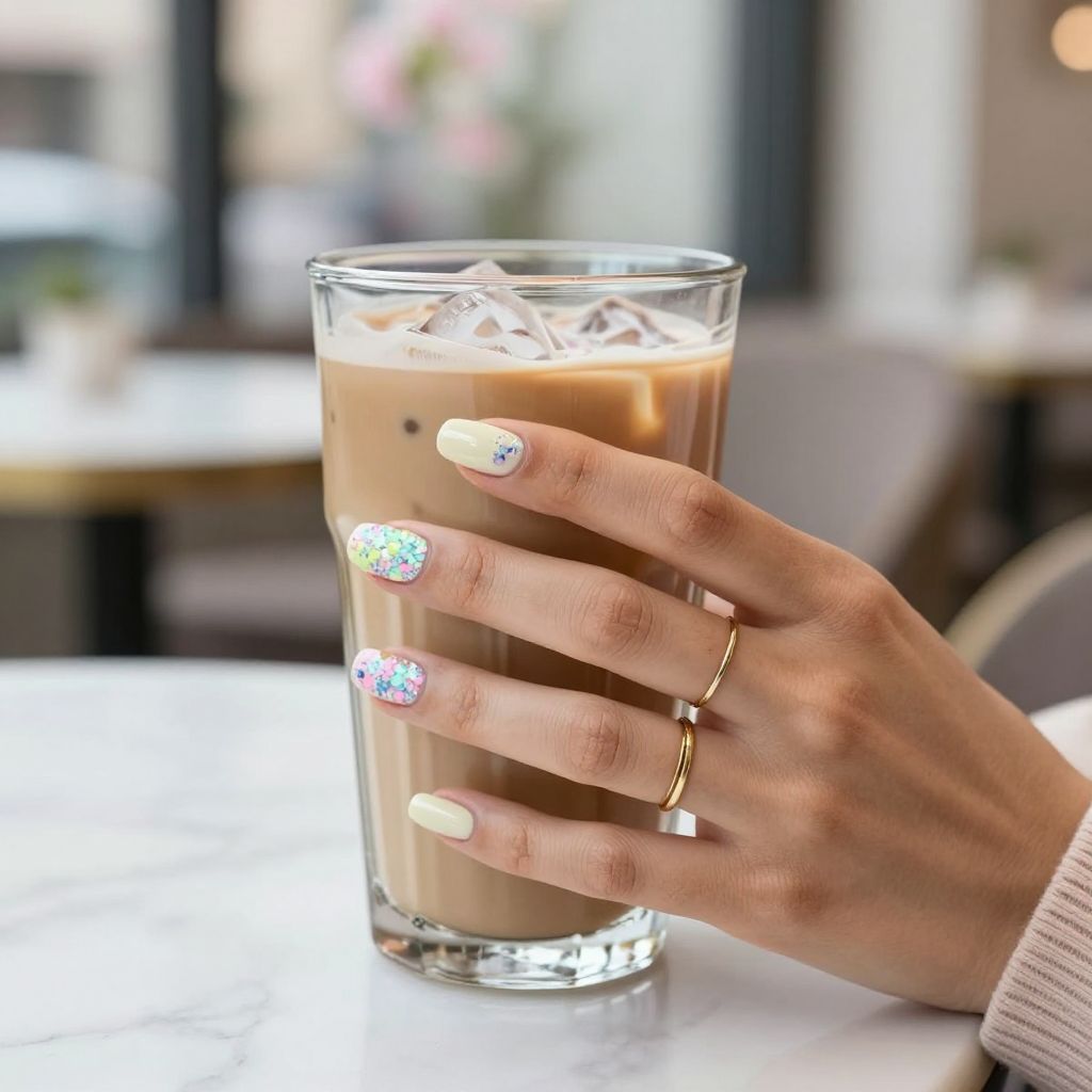 Candy Confetti spring nails