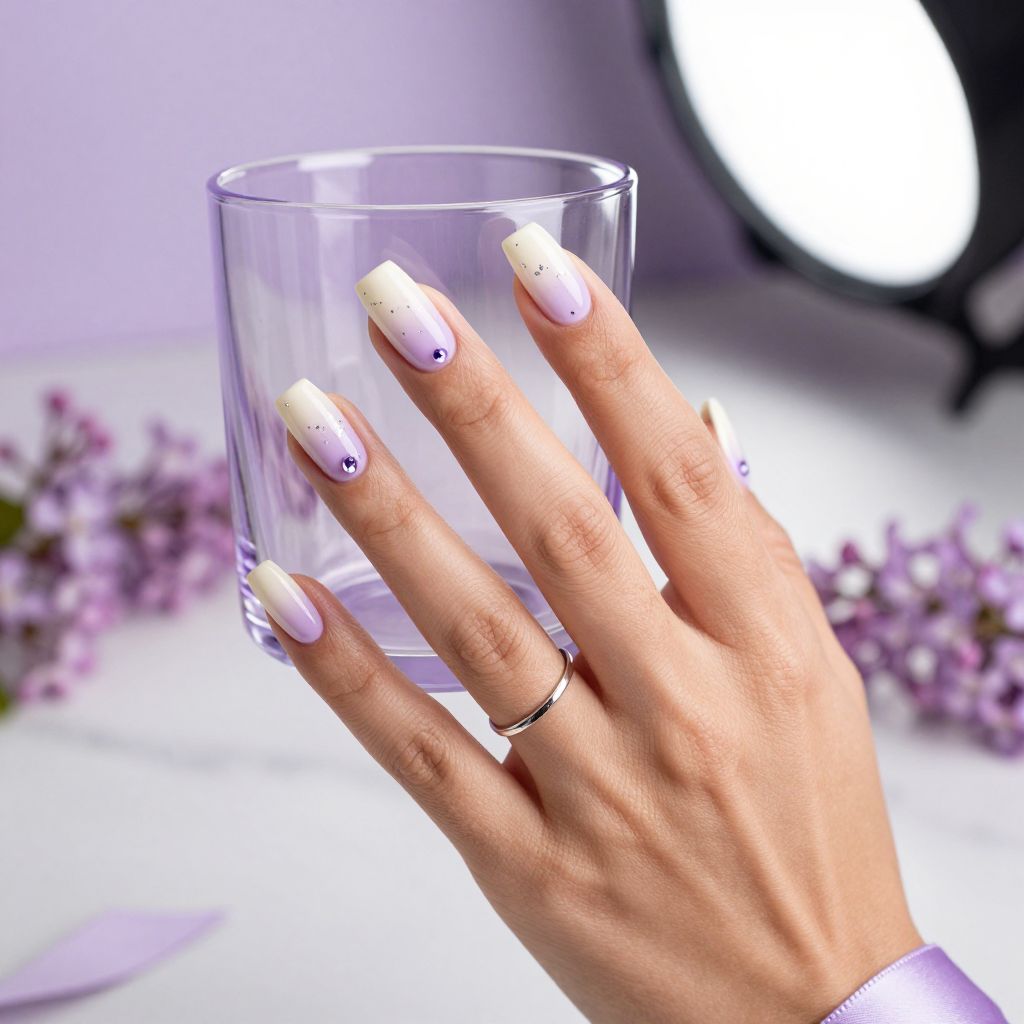 Sparkling Foil Flecks nails