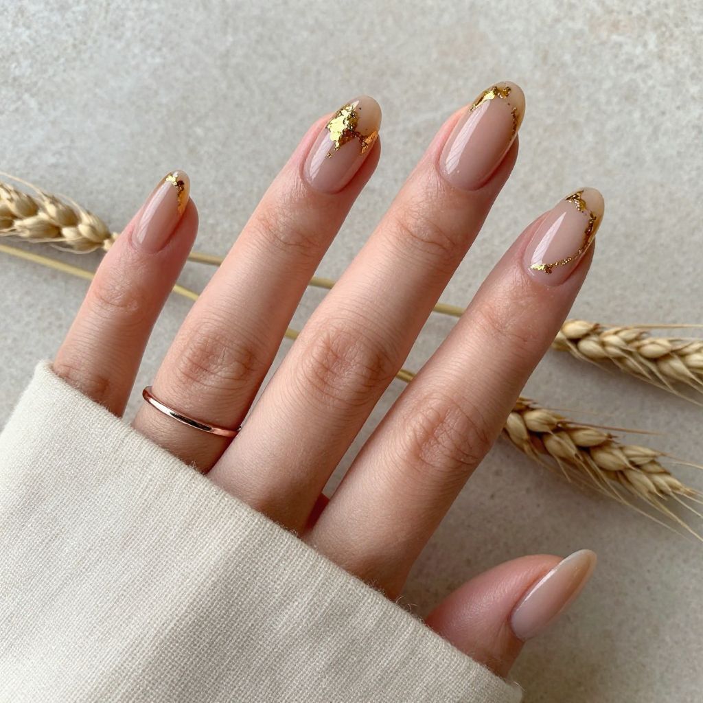 Gold Foil Harvest Nails