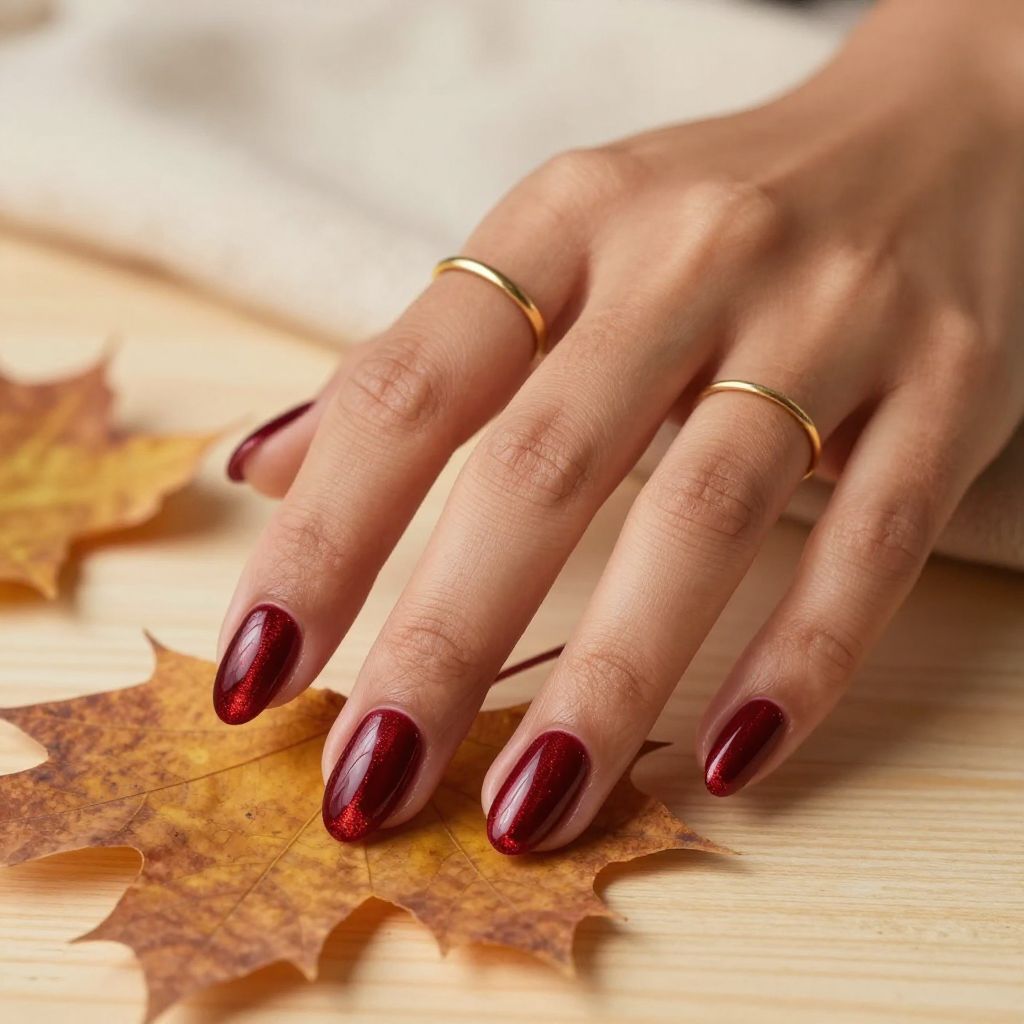 Cranberry Velvet Nails