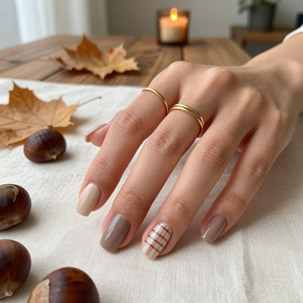 Neutral Plaid Details