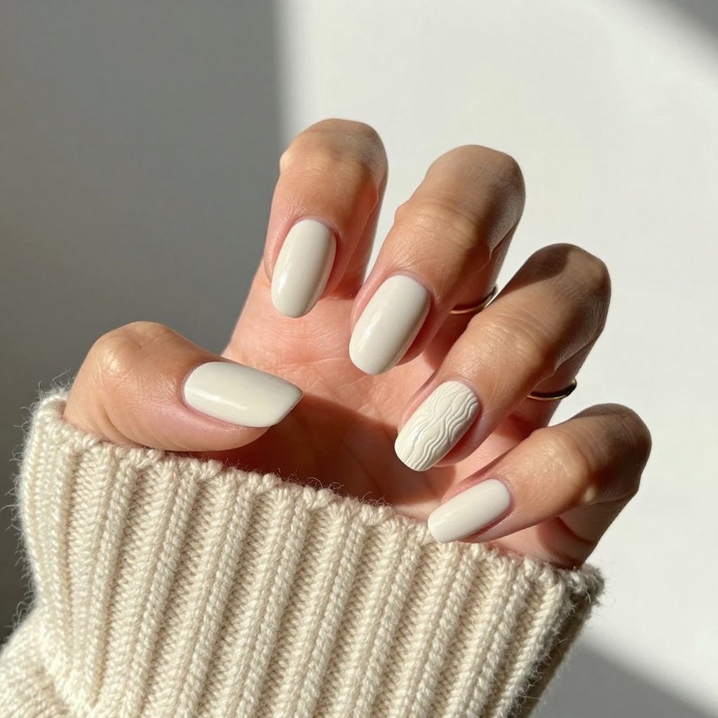 Soft White Sweater Texture