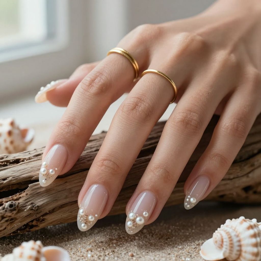 Clear with Embedded Beach Elements