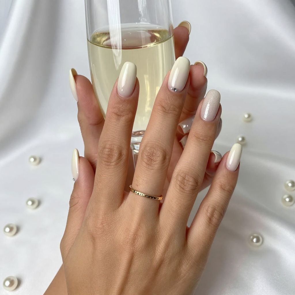 Classic Ivory Coffin Nails