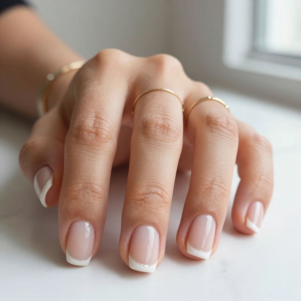Soft French Square Nails