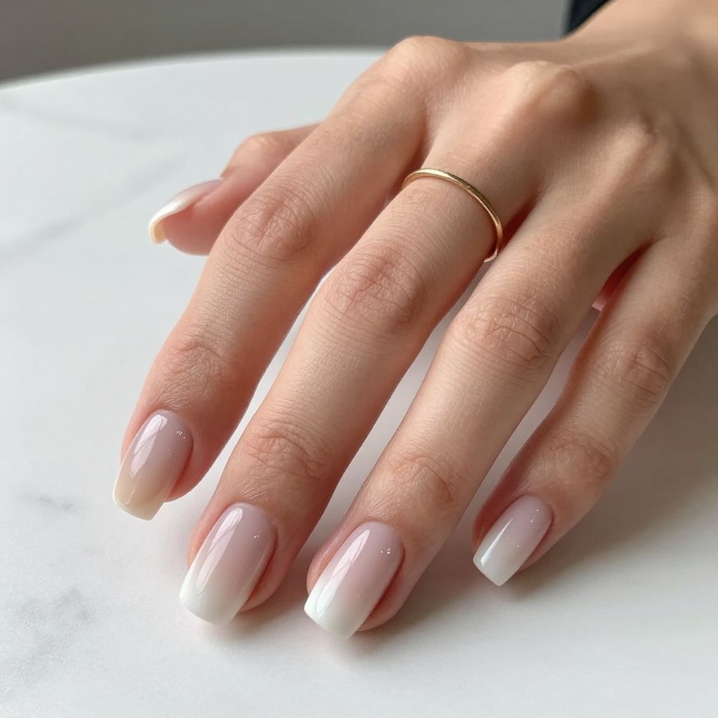 Neutral Ombré Nails