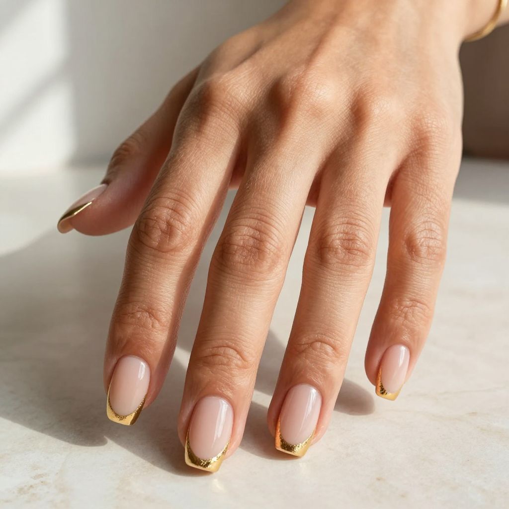 Gold Tip French Nails