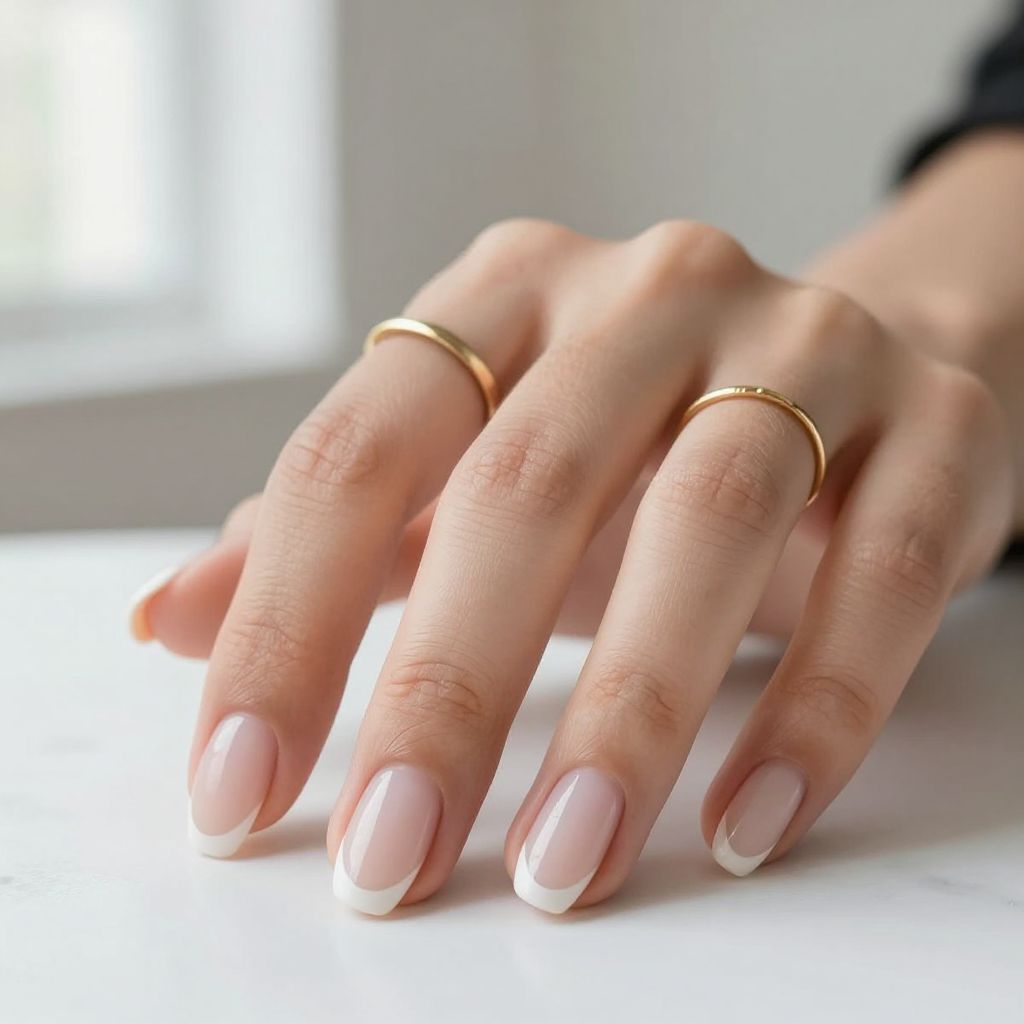 Milky Nude Micro French Tips