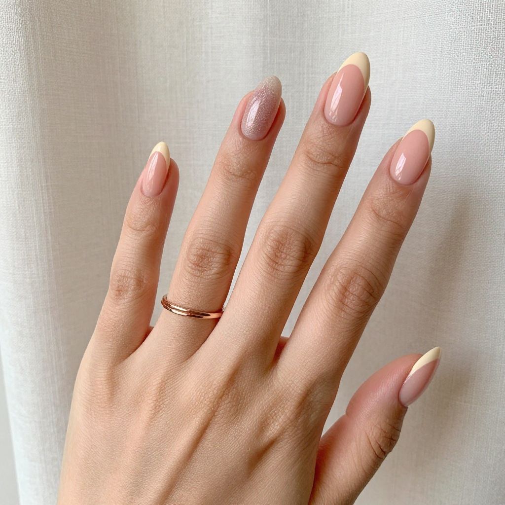 Soft Peach French Tips