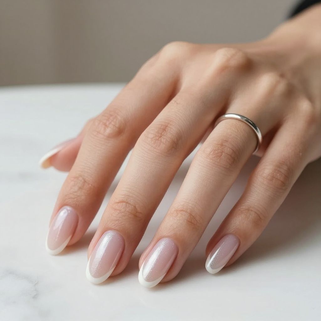 White Chrome French Tips
