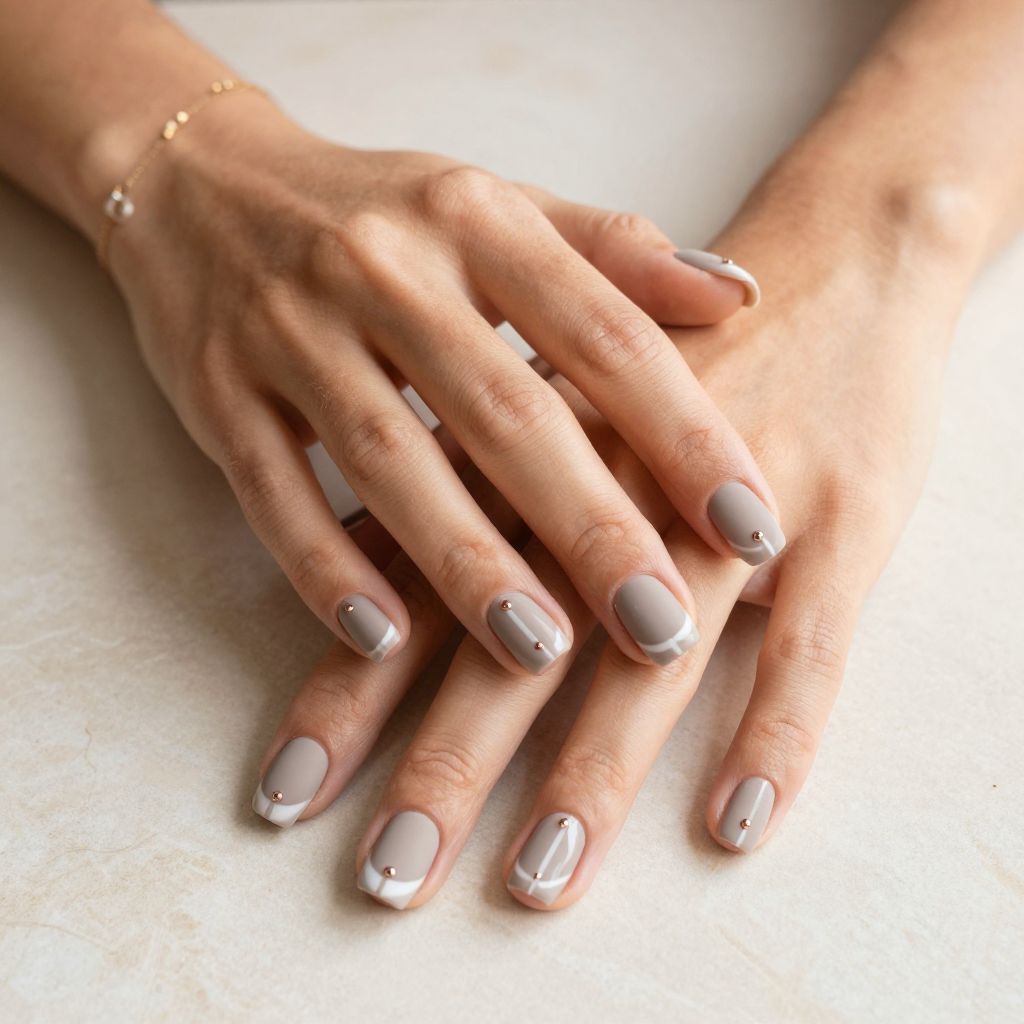 Warm Gray with White Striping Tape Design