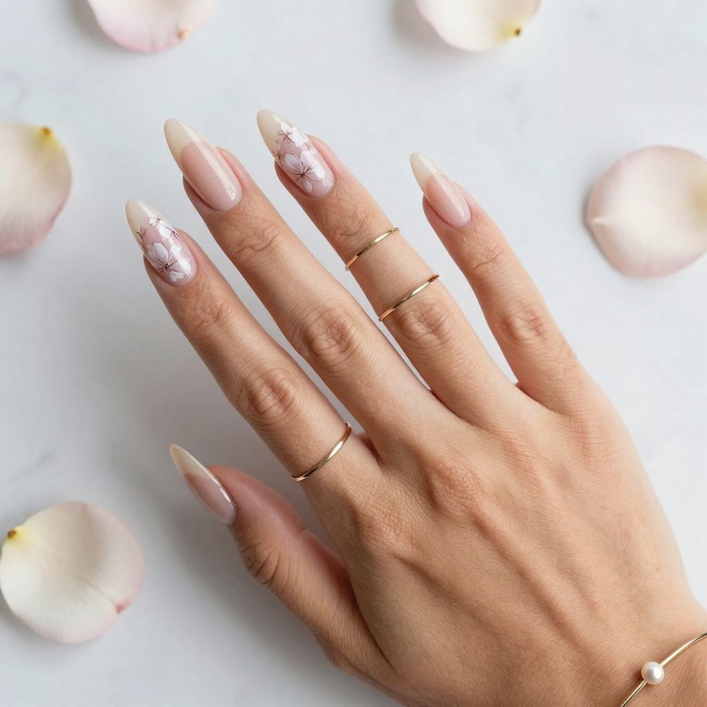 Floral Glass Nails